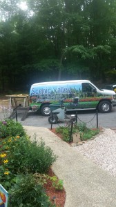 Scenic Valley Lawn Care Preparing to treat a lawn